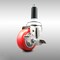 Service Caster 3 Inch 316SS Red Polyurethane Swivel 1 Inch Expanding Stem Caster Brake SCC-SS316EX20S314-PPUB-RED-TLB-1 - alternate 2
